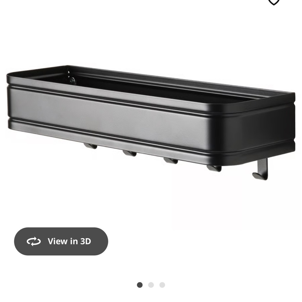 IKEA Black Bath Storage Shelf
